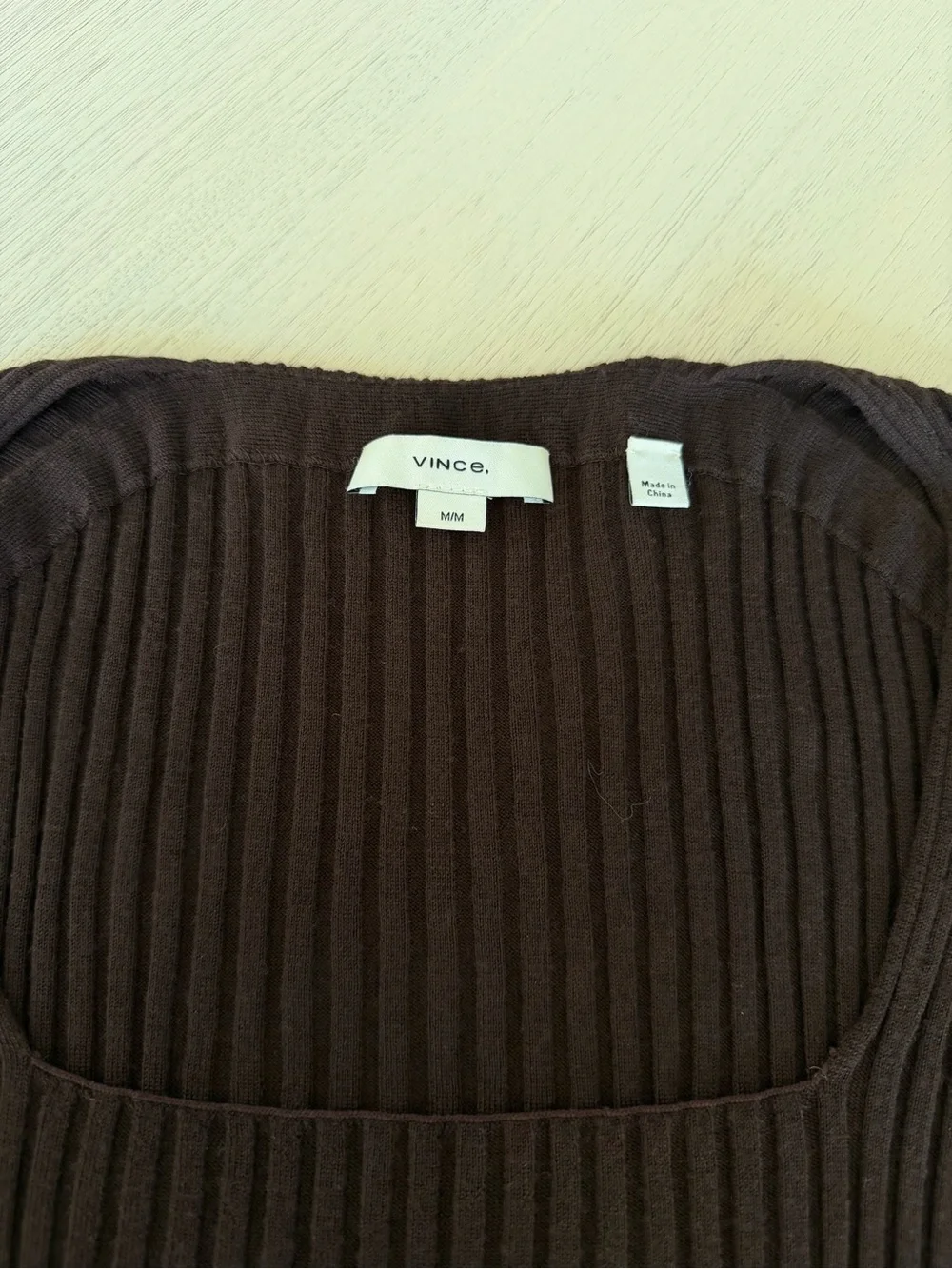Vince fitted ribbed